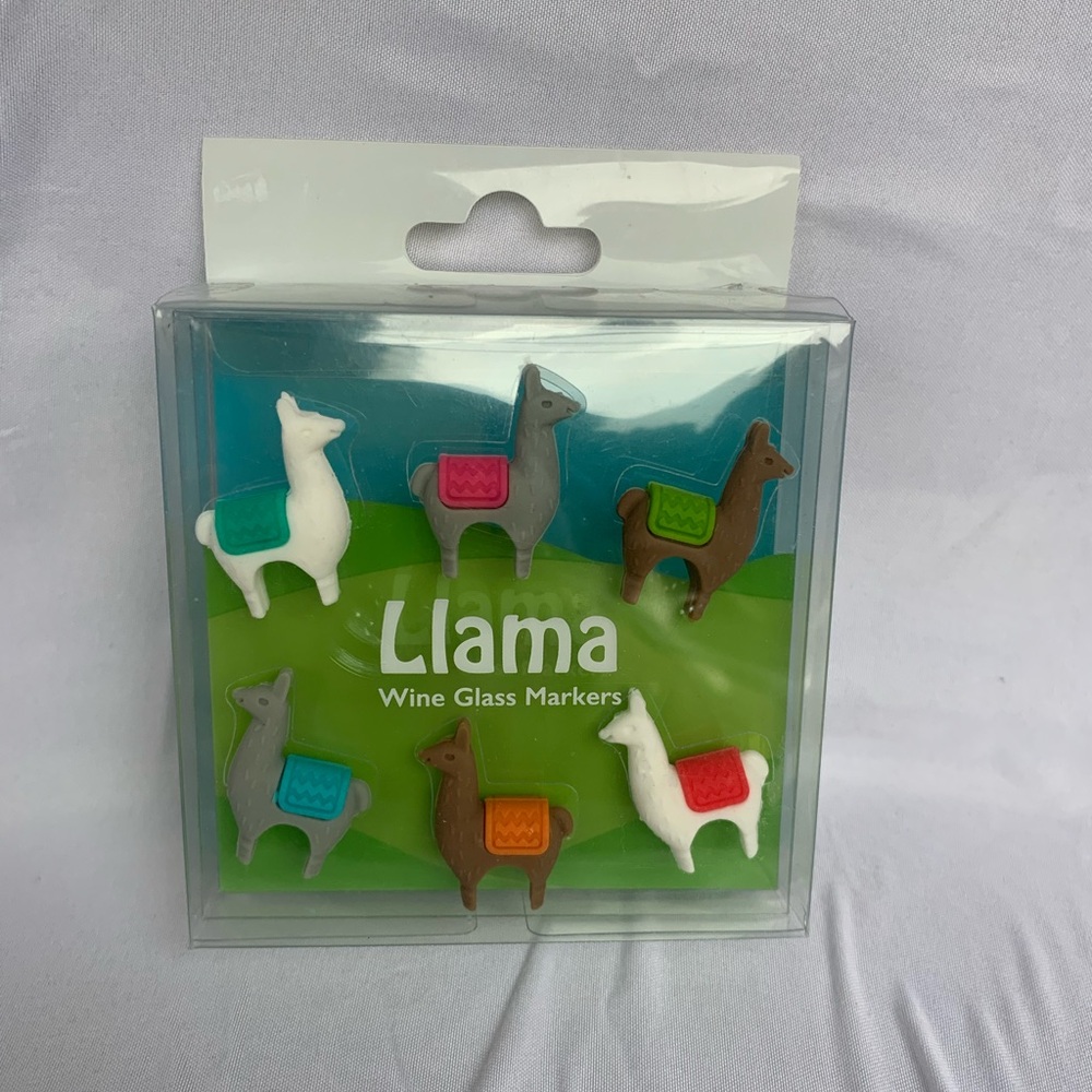 World Market Llama Wine Glass Markers